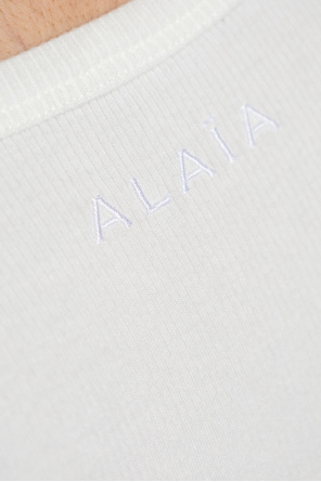 Alaïa Prążkowane body bez rękawów
