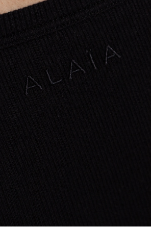 Alaïa Ribbed sleeveless bodysuit