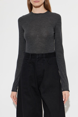 Alaïa Body de lã de mangas compridas