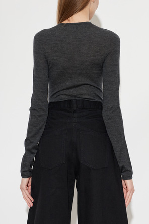 Alaïa Body de lã de mangas compridas