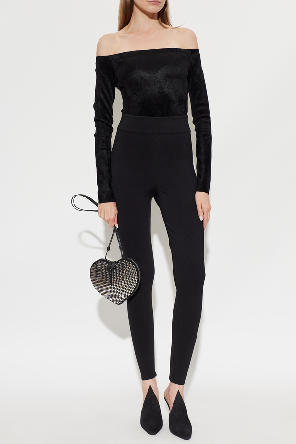 Alaïa Body de veludo com mangas compridas