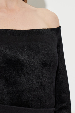 Alaïa Body de veludo com mangas compridas