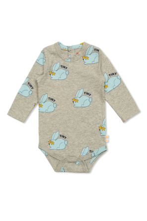 Baby bodysuit with bunny motif