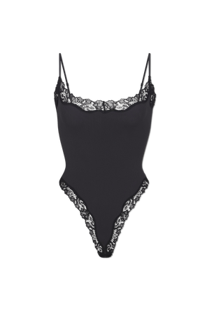 Bodysuit with lace trim