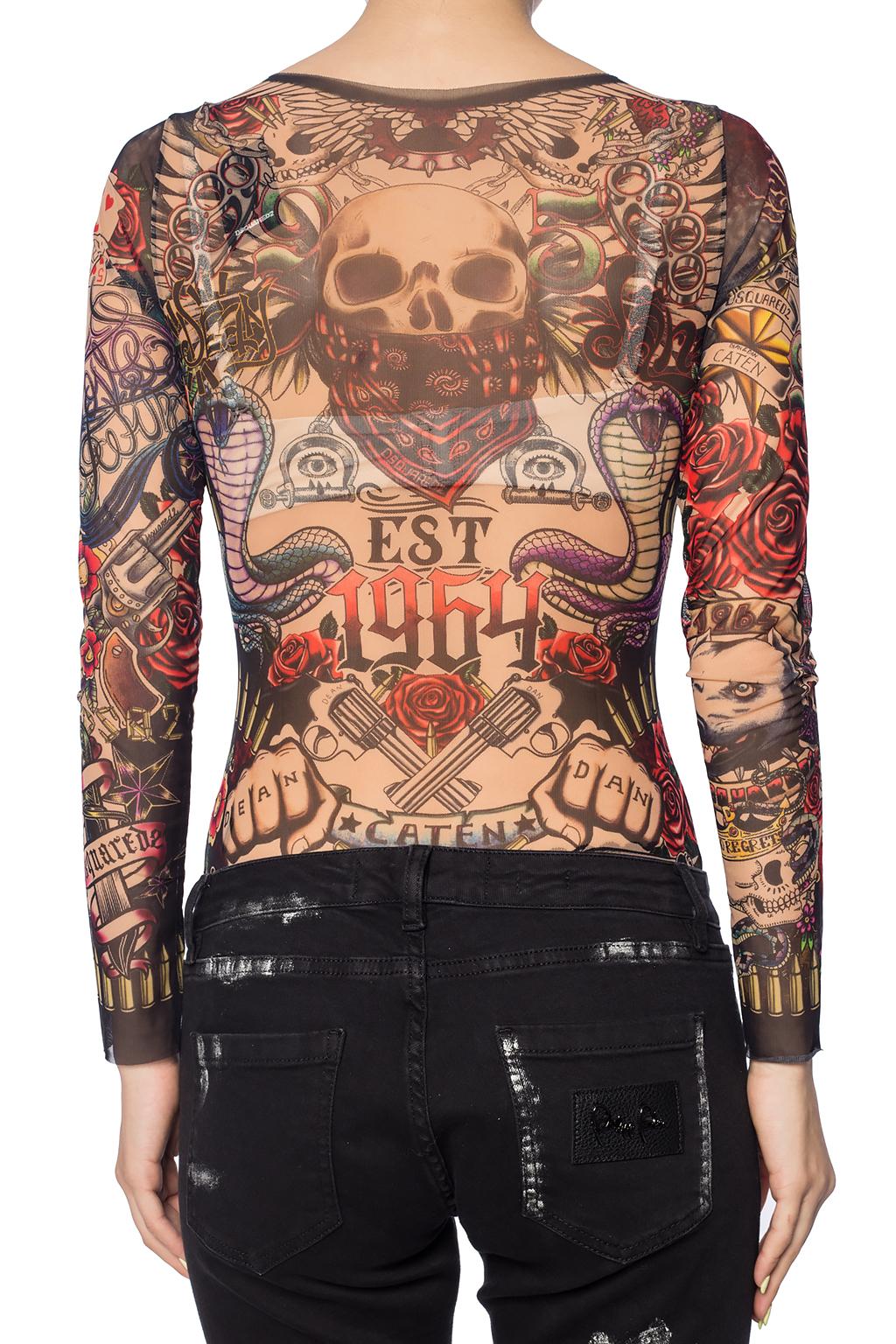 Dsquared2 Bodysuit with tattoo motif Women's Clothing | Vitkac