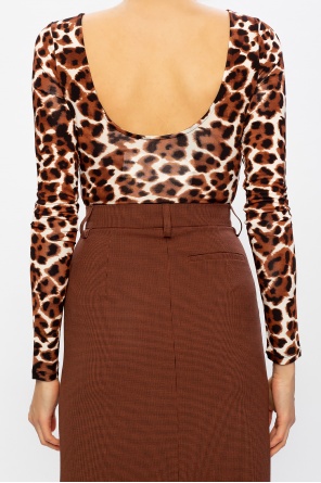 Samsøe Samsøe Leopard-printed bodysuit