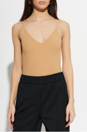 JIL SANDER Bodysuit with spaghetti straps and V-neckline