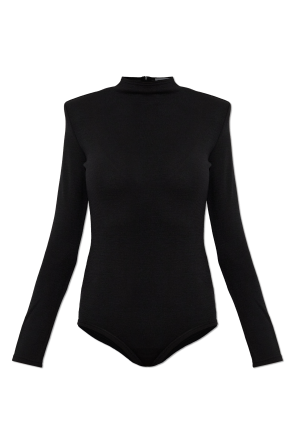 Wool bodysuit with long sleeves