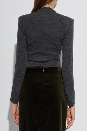 JIL SANDER Body de lã com mangas compridas