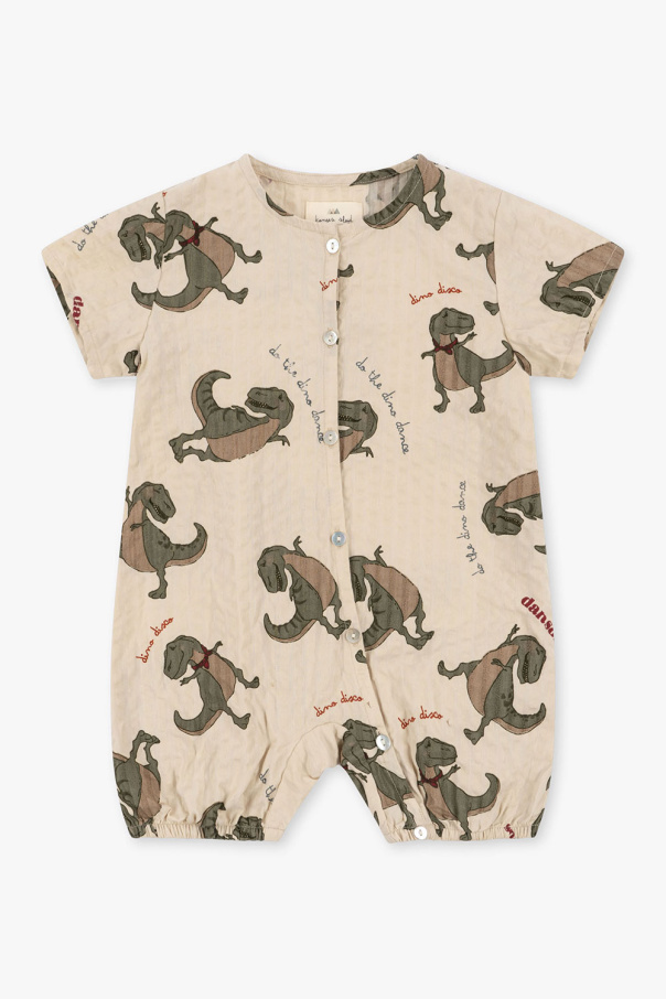 Konges Sløjd ‘Ace’ romper with motif of dinosaurs