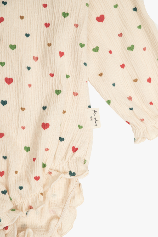 Konges Sløjd ‘Chleo’ bodysuit with motif of hearts