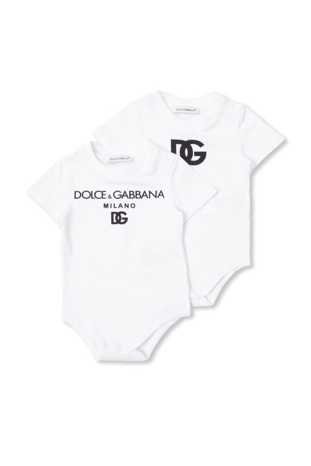 Dolce & Gabbana Kids Branded bodysuit two-pack