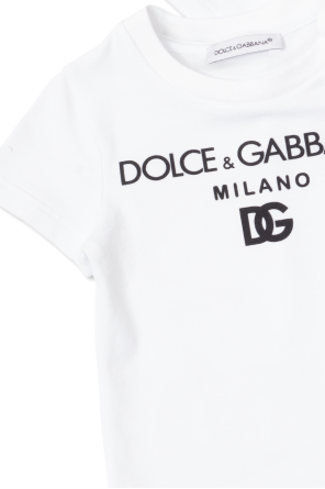 Dolce & Gabbana Kids grey dolce & Gabbana Kids trombonist patch T-shirt