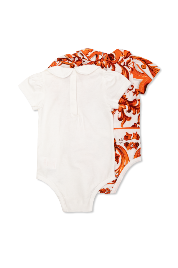 Dolce & Gabbana Kids Pack duplo de bodies com estampado "Maiolica"