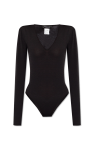 Fabiana Filippi BLACK Bodysuit with long sleeves