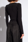 Fabiana Filippi BLACK Bodysuit with long sleeves