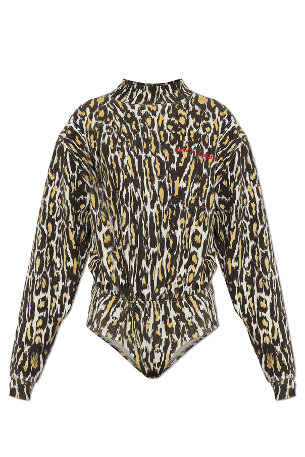 Patterned long-sleeved bodysuit od Willy Chavarria