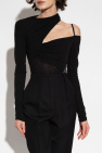 Nensi Dojaka BLACK Asymmetrical bodysuit