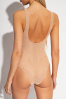 Oseree Transparent bodysuit with crystals