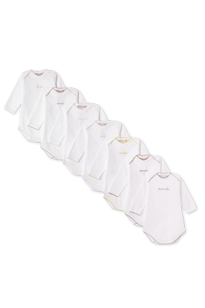 Seven-Pack Short-Sleeved Bodysuits