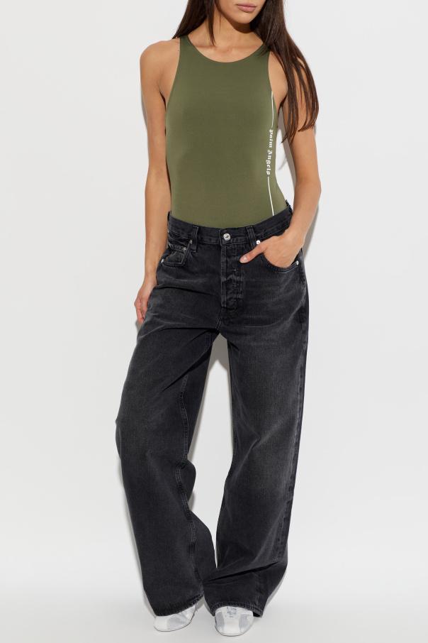 Palm Angels Bodysuit with printed logo