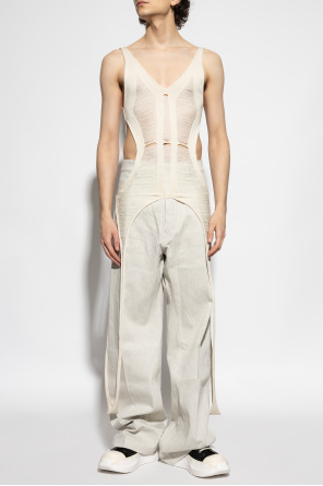 Rick Owens Top de lana con tirantes