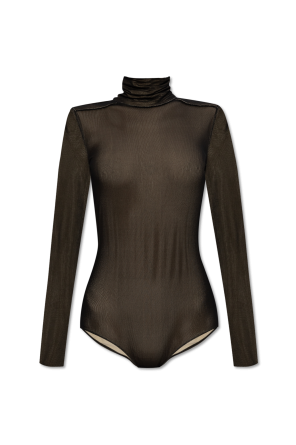 MM6 Maison Margiela off-shoulder Sheer Bodysuit - Farfetch in 2024