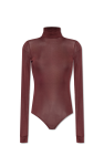 Maison Margiela BURGUNDY Logo bodysuit
