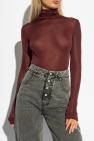 Maison Margiela BURGUNDY Logo bodysuit
