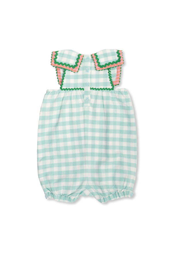 Stella McCartney Kids Patterned romper with collar