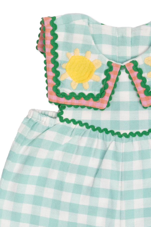 Stella McCartney Kids Patterned romper with collar