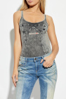 Diesel GREY Bodysuit with logo UFBY-DENIM-CAMI-BODYSUIT