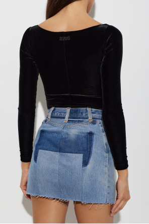 VETEMENTS Velvet long-sleeve bodysuit