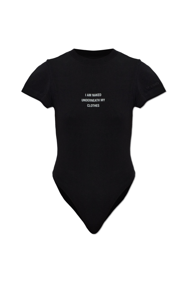 Cotton bodysuit with print od VETEMENTS