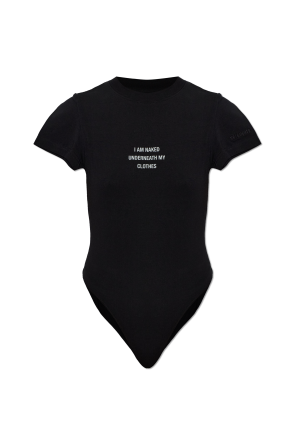 Cotton bodysuit with print