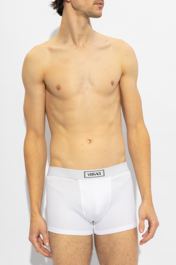 Versace Ribbed boxers with logo