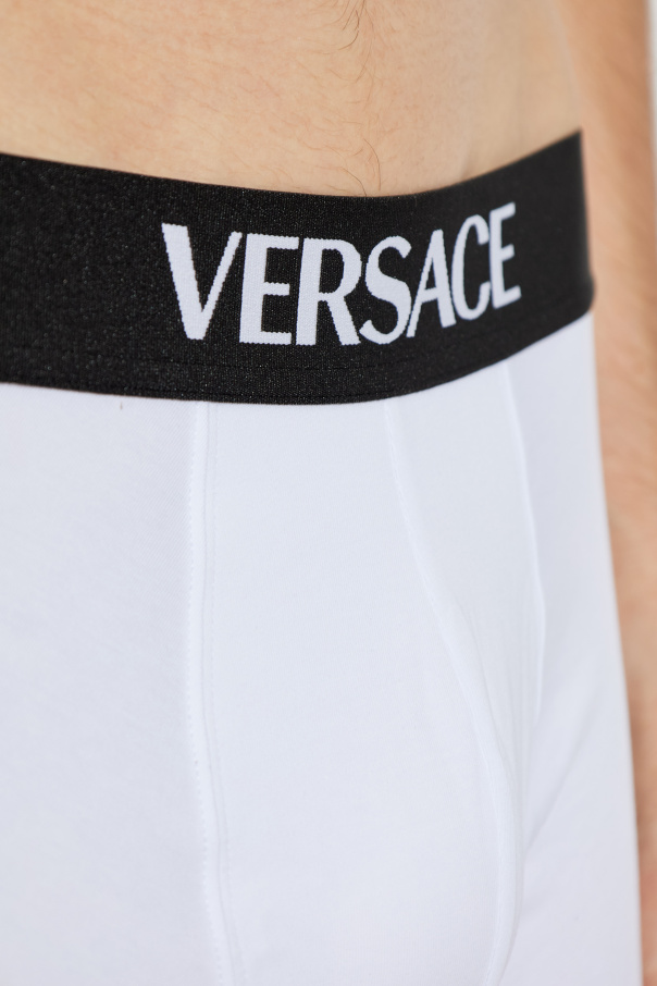 Versace Bawełniane bokserki z logo