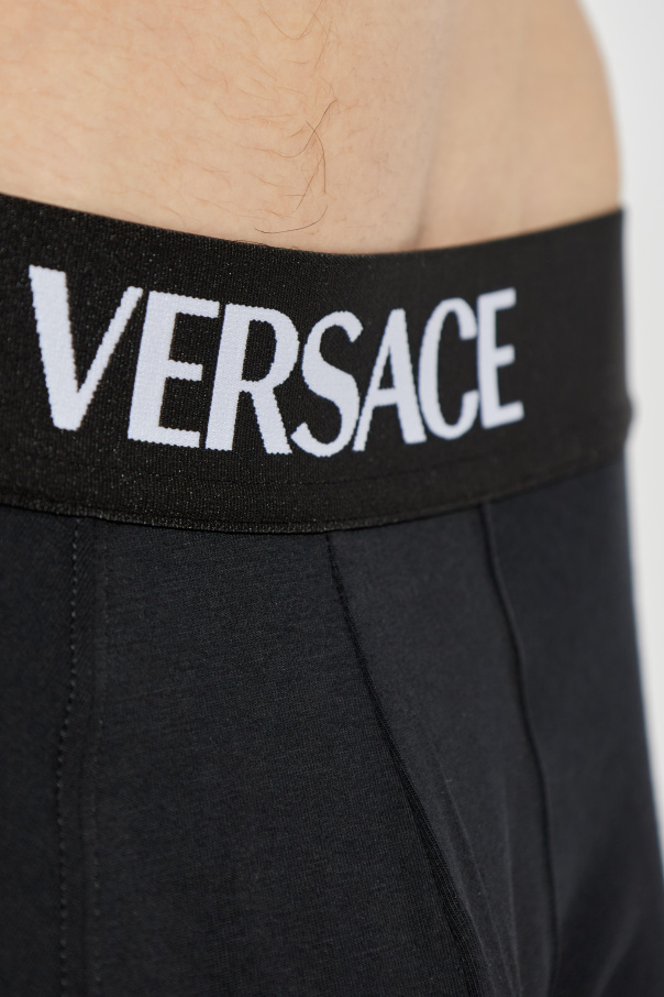 Versace Pack de dos bóxers de algodón con logo