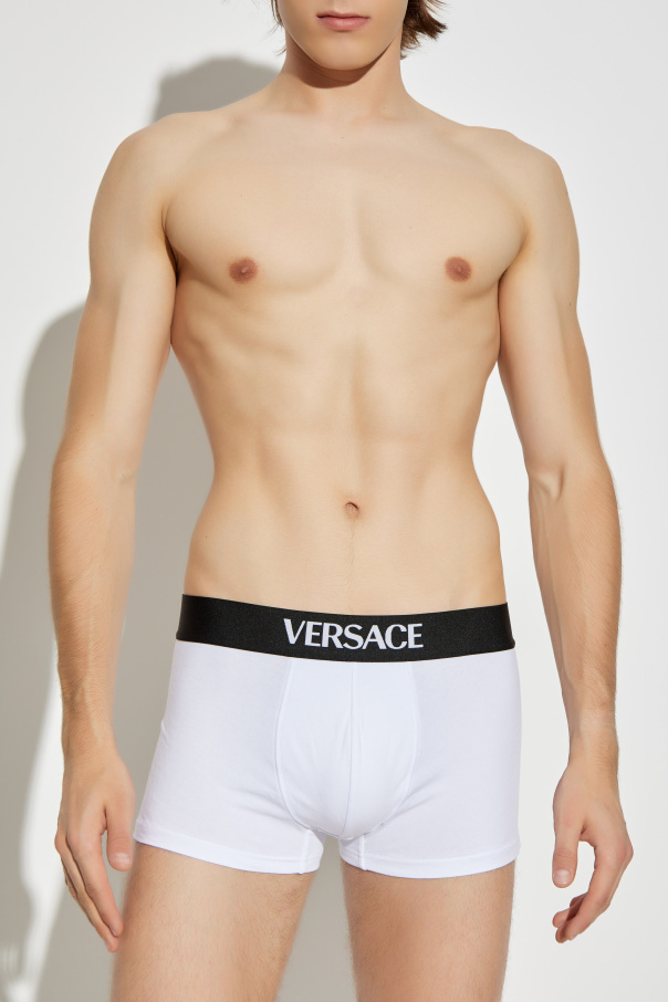 Versace Two-pack of cotton boxers with logo