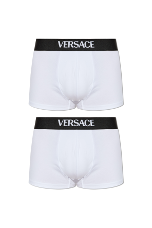Two-pack of cotton boxers with logo