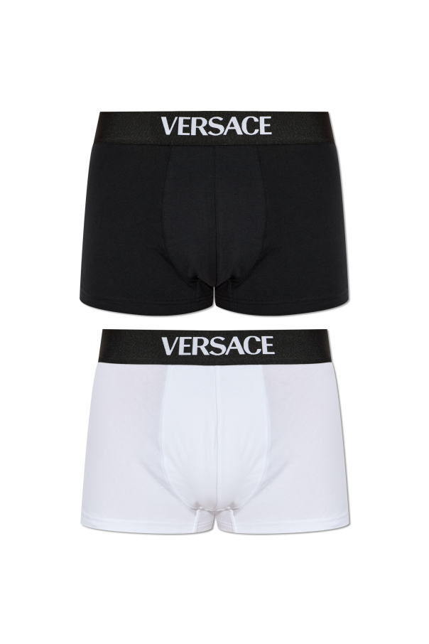 Two-pack of cotton boxers with logo od Versace