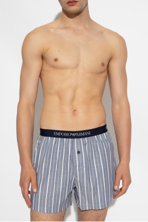 Cotton boxers od Emporio logo-plaque Armani