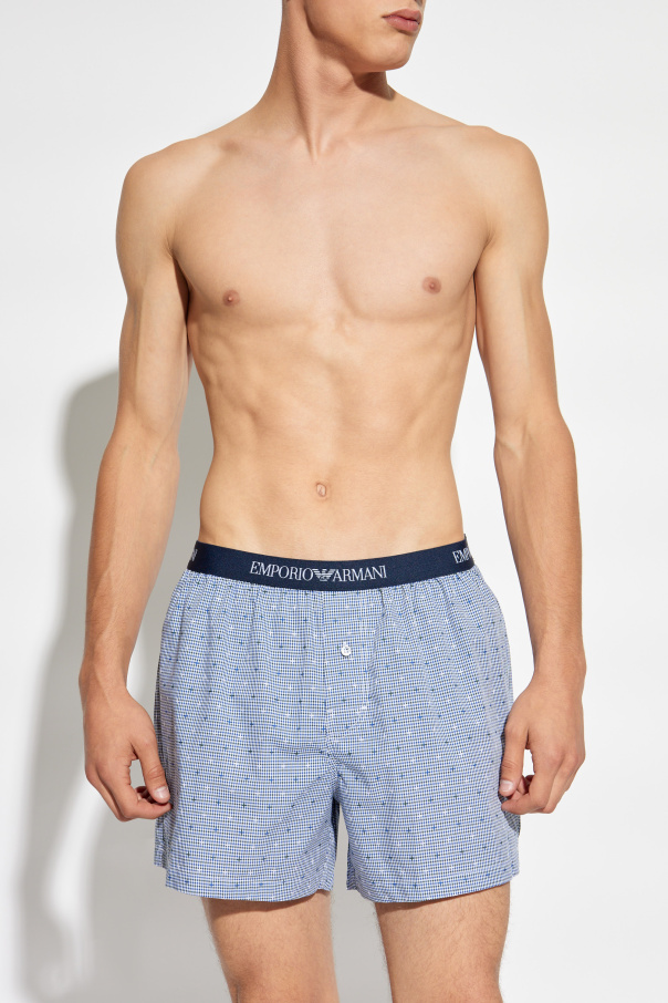 Emporio Armani Boxer shorts with check pattern