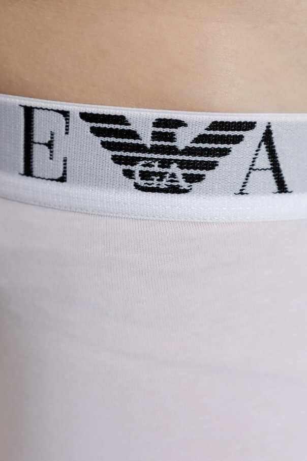 Emporio Armani Emporio Armani Kids logo-patch knee-length shorts