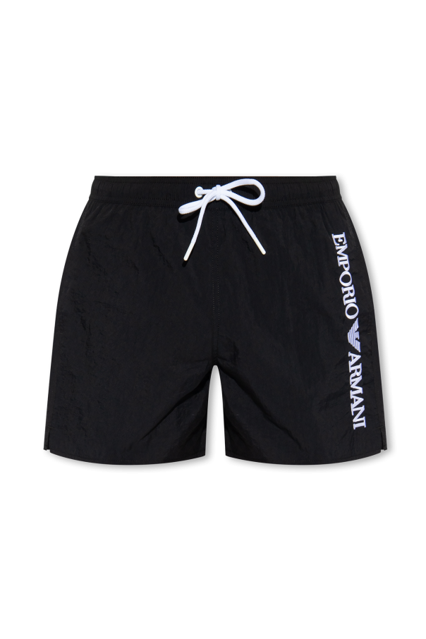 Emporio Armani cropped Swimming shorts with logo
