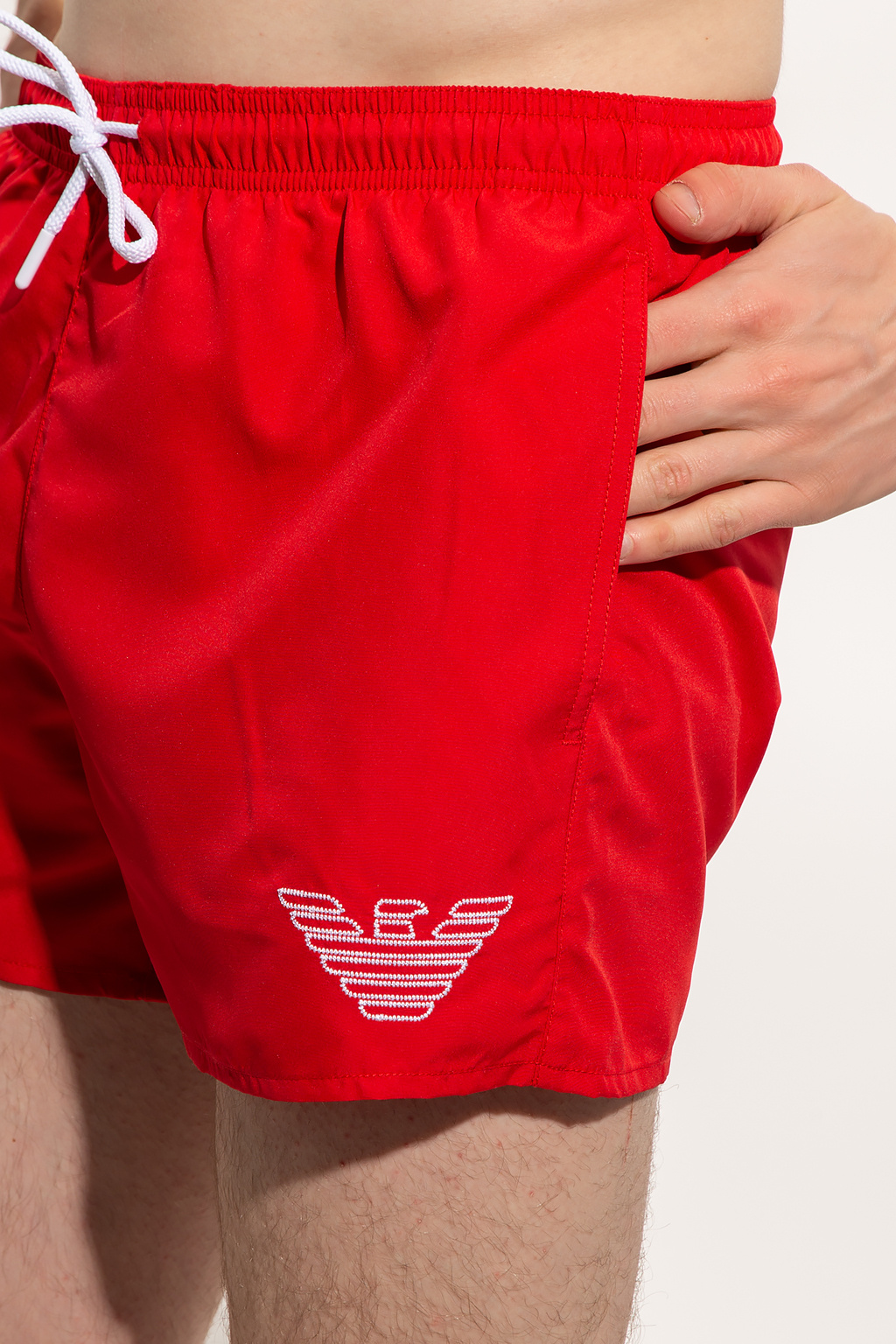 Red Swim shorts with logo Emporio Armani - Vitkac GB