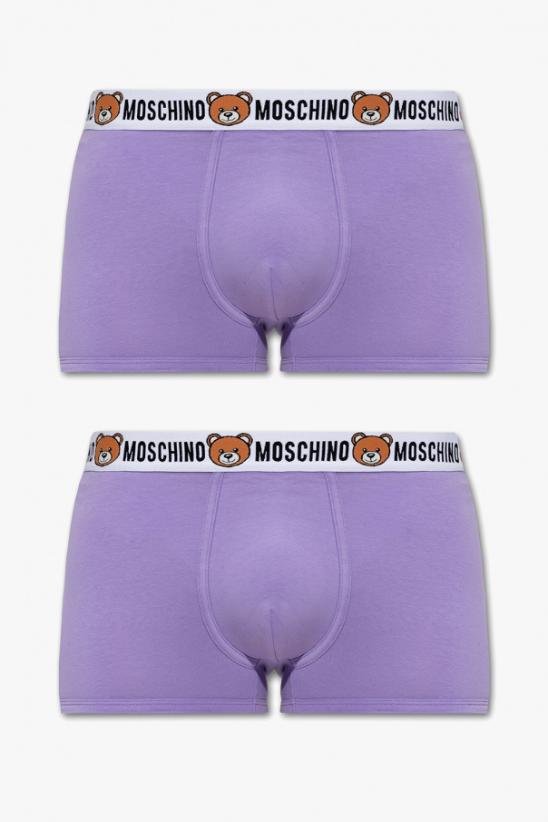 Moschino Slim Fit Slogan Print Hoodie & Shirred Sweatpants Set