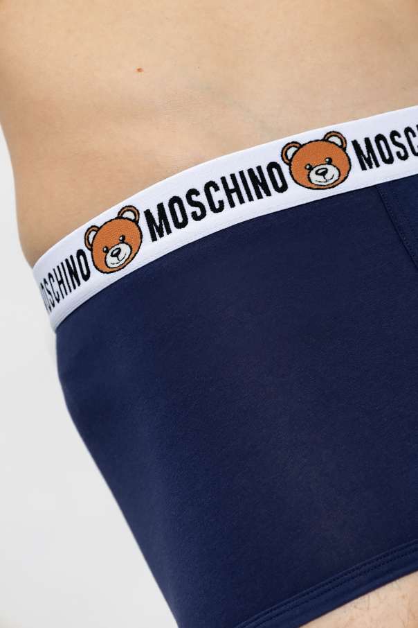 Moschino Logo Waistband 3-pack Boxers in Blue for Men