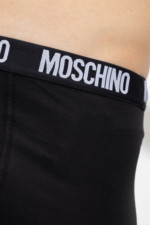 Moschino Parlez Bowline Geborduurde sweater met korte rits in grijs