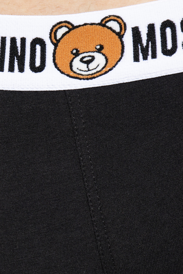 Moschino T-shirt In Jersey Di Cotone Con Tag Logo